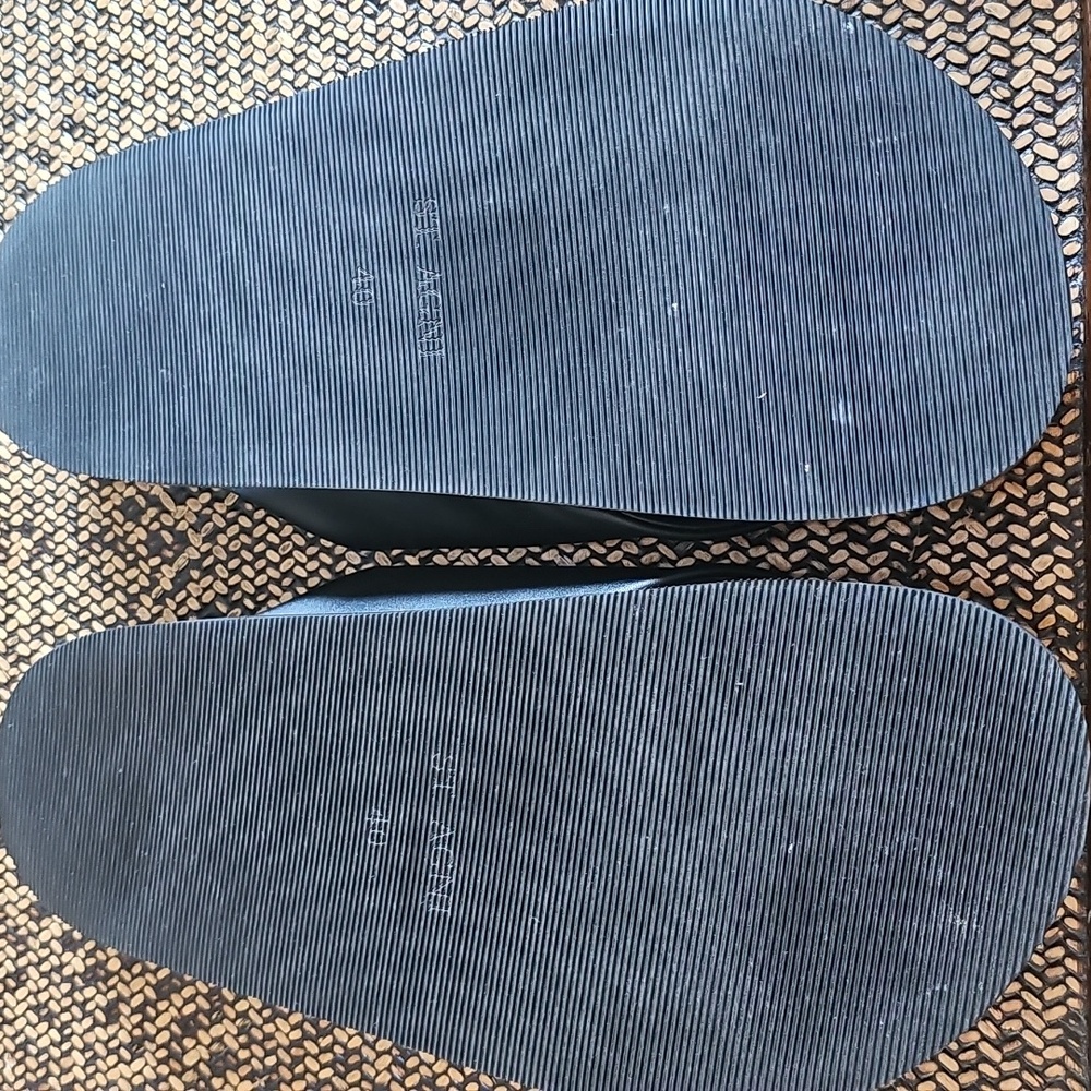 St. Agni Fold Detail Leather Slides - Picture 5 of 7